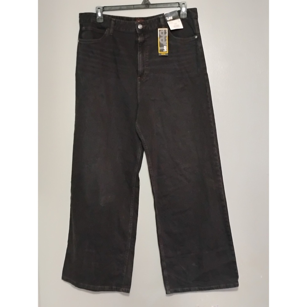 Lee Women's Heritage A-line Wide Leg Denim Trouser Jeans Size M